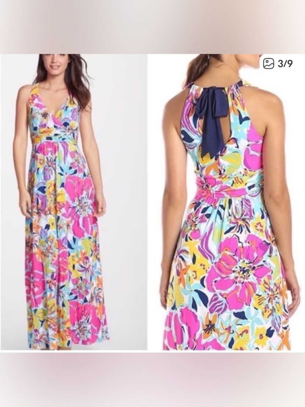 NWT $198 Lilly Pulitzer Amada Maxi‎ Dress, Besame Mucho, Size Small
